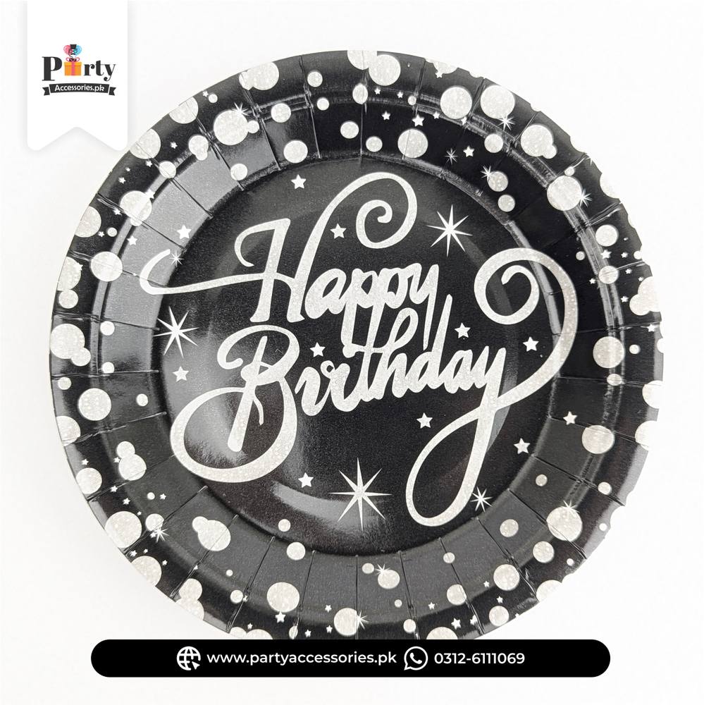 Happy birthday printed disposable plates