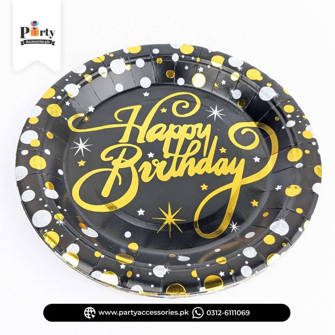 Happy birthday printed disposable paper plates