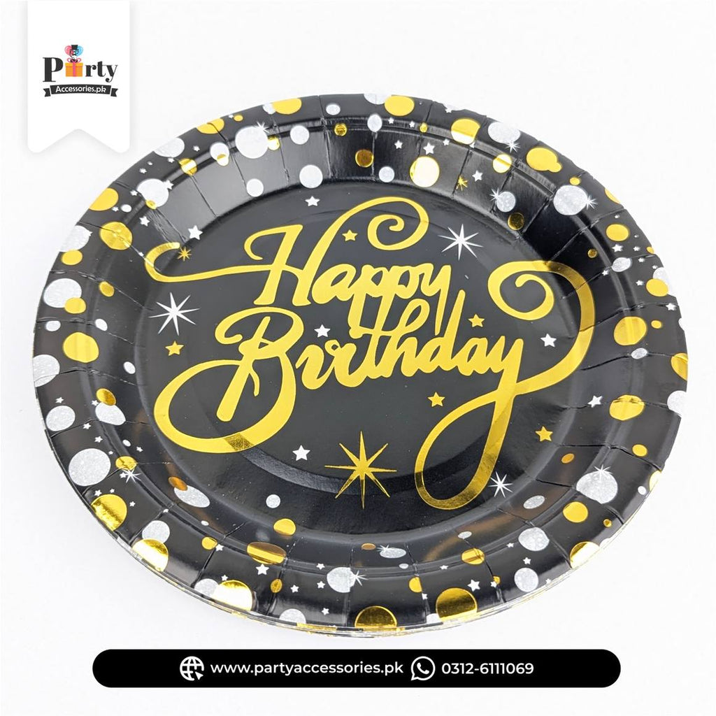 Happy birthday printed disposable paper plates