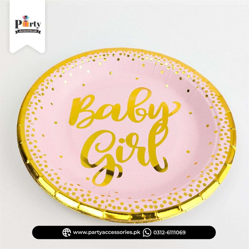 Baby Girl Disposable Paper Plates