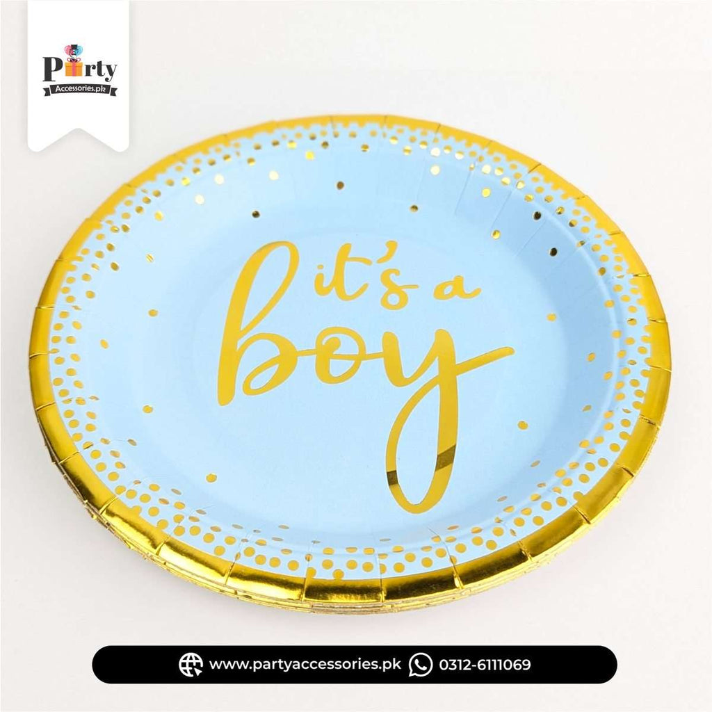 It’s a Boy Disposable Plates for Welcome baby decoration 
