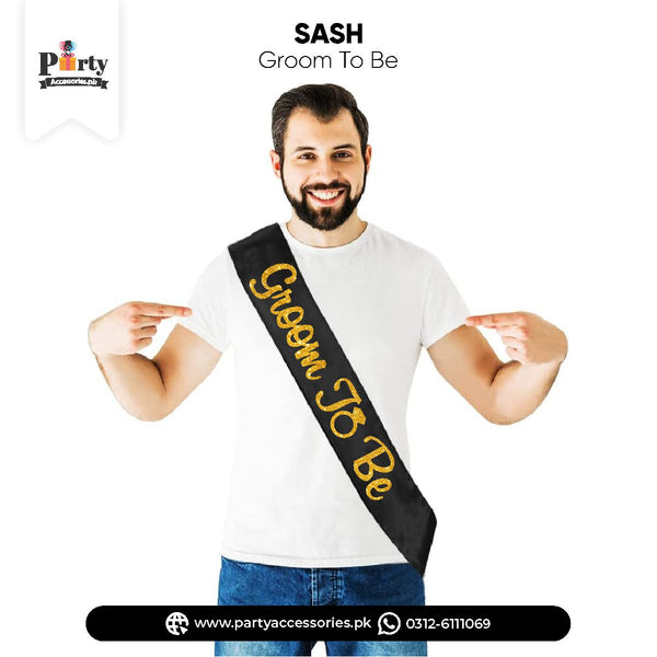 GROOM TO BE CUSTOMIZED SASH FOR GROOM SHOWER 