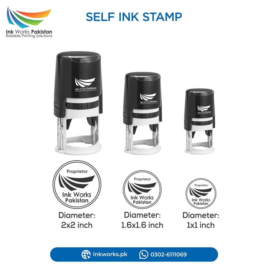 self inking circle stamp making