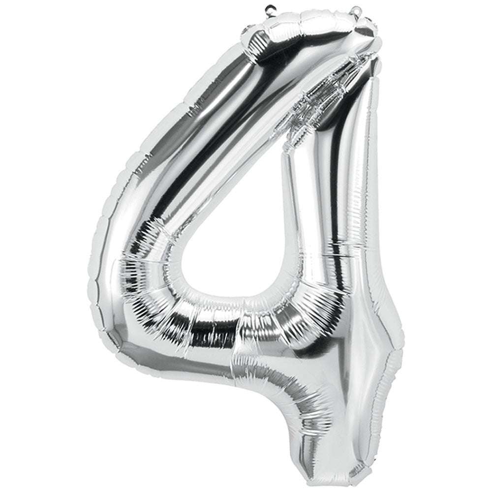 Number Foil Balloons Jumbo Size 32 inches in Silver Color