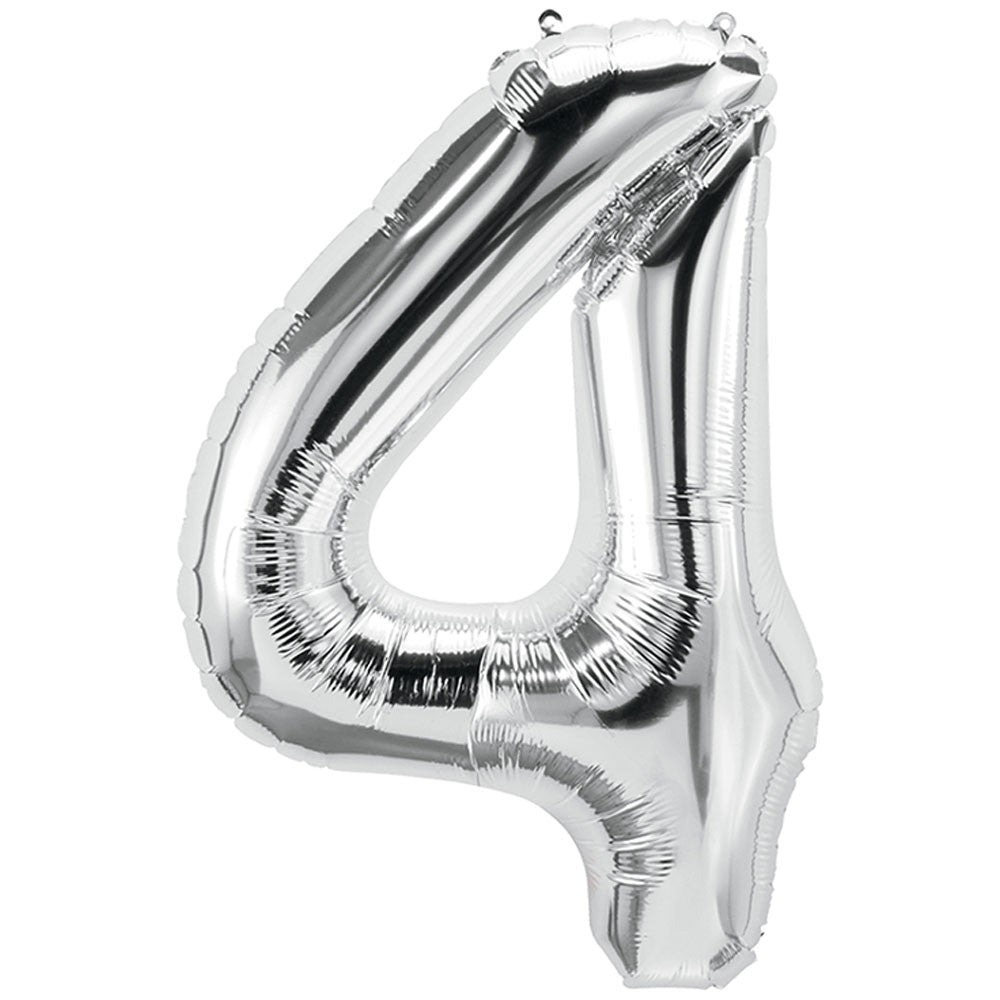 Number Foil Balloons Jumbo Size 32 inches in Silver Color