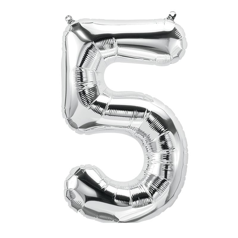 Number Foil Balloons Jumbo Size 32 inches in Silver Color