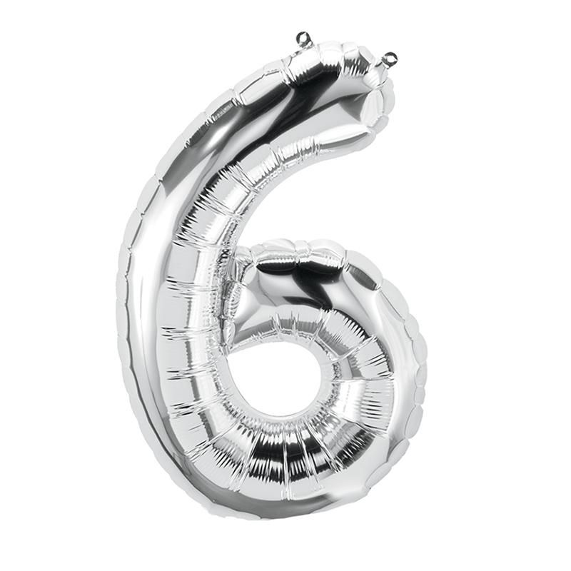 Number Foil Balloons Jumbo Size 32 inches in Silver Color