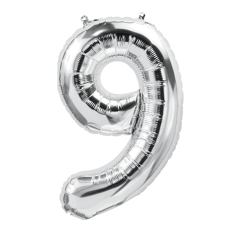 Number Foil Balloons Jumbo Size 32 inches in Silver Color