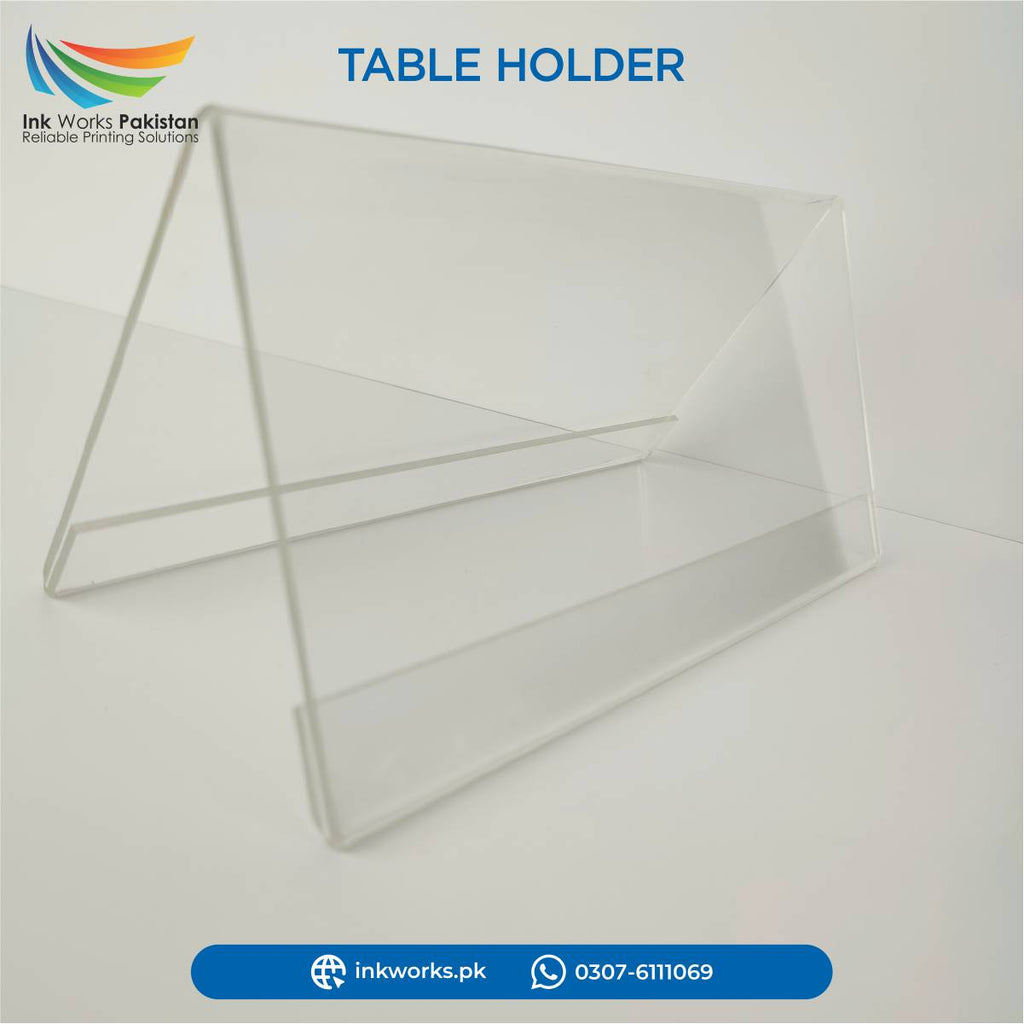 Acrylic Branding Table Holder 