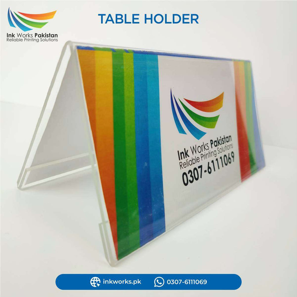 Acrylic Table Holder – Stylish Display Stand for Branding & Promotions 