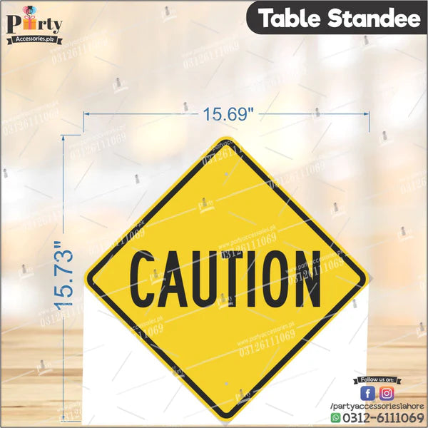 CONSTRUCTION THEME CAUTION SIGN CUTOUTS 