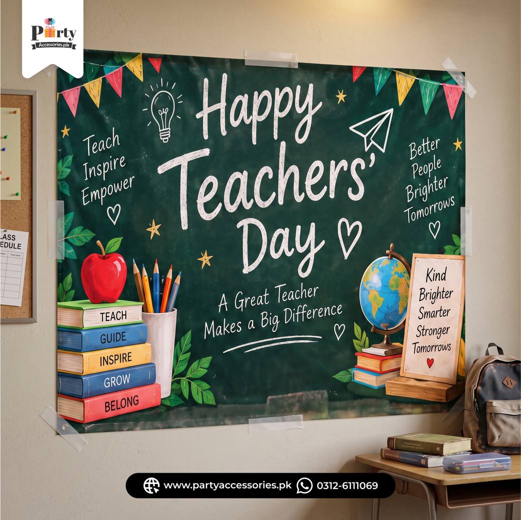 Teacher's Day Theme Customized Wall Backdrop