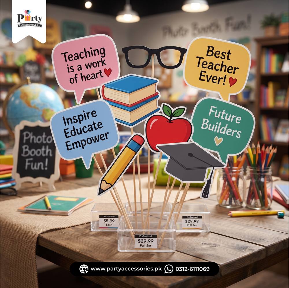 Teacher's Day Theme Party Celebration Photo Props Set