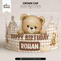 Teddy Bear Theme Customized Crown Cap for Birthday Party Celebration