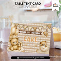 Teddy Bear Theme Customized Table Tent Cards for Birthday Decoration