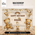 Customized Teddy Bear Theme Birthday Party Wall Backdrop
