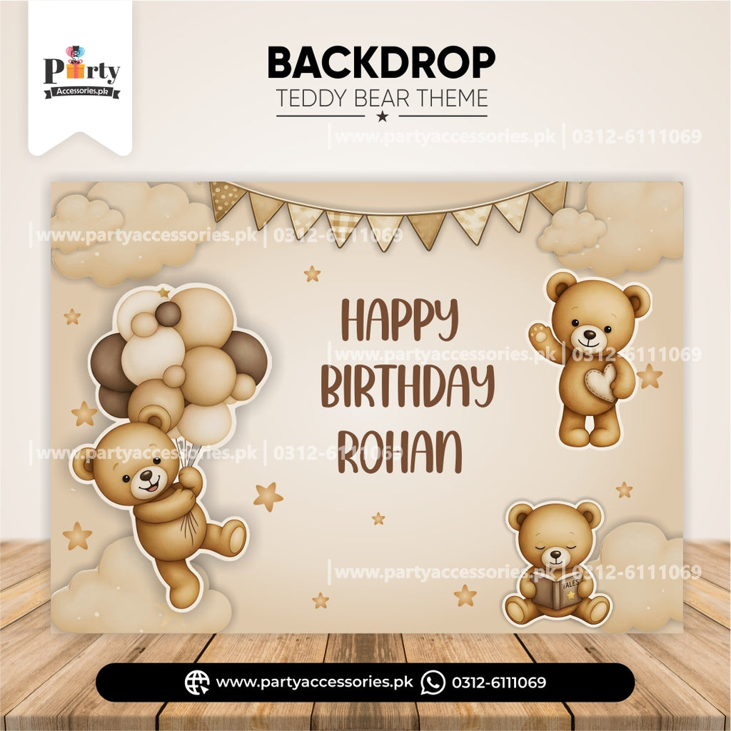 Teddy Bear Theme Birthday Party Wall Decoration Banner