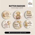 Teddy Bear Theme Customized Button Badges – Party Badges
