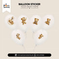 Teddy Bear Theme Transparent Balloons with Stickers 
