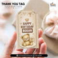 Teddy Bear Theme Customized Gift & Thank You Tags for Birthday Decoration