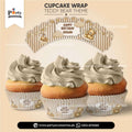 Teddy Bear Theme Customized Cupcake Wraps for Birthday Party Decoration