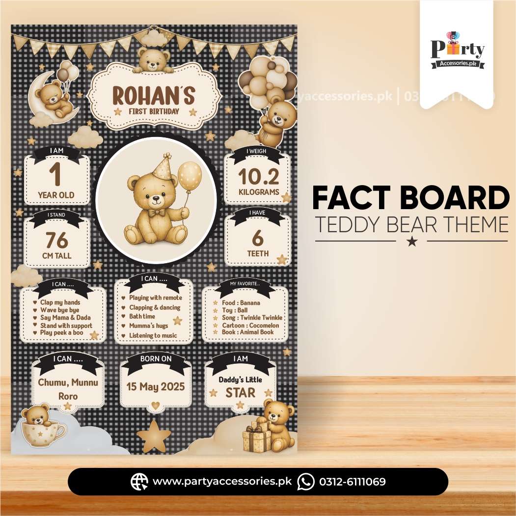 Teddy Bear Theme Fact Board