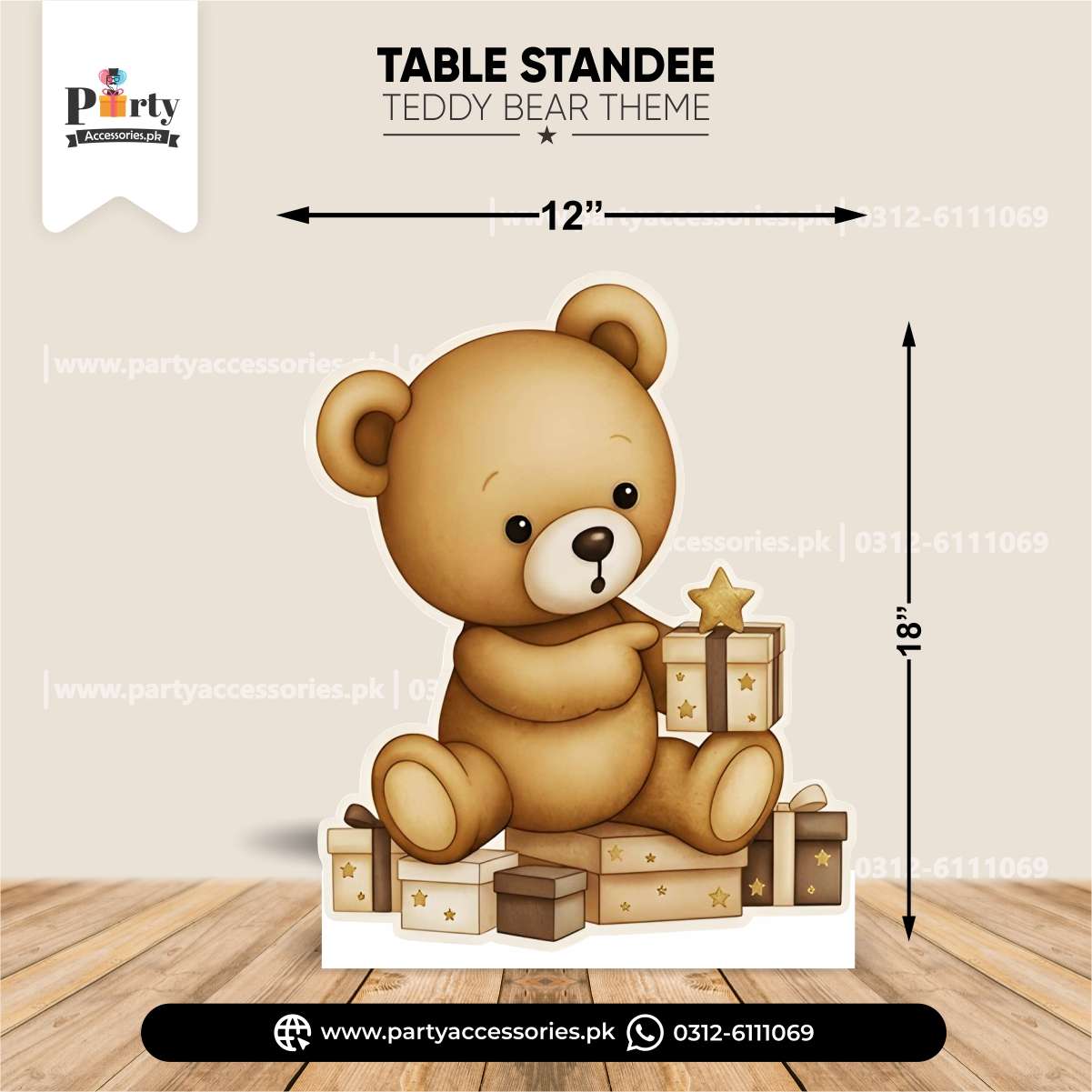Table Standee Teddy Bear Theme