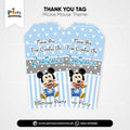Mickey Mouse Theme Customized Gift / Thank You Tags for Birthday Decoration (Pack of 6)