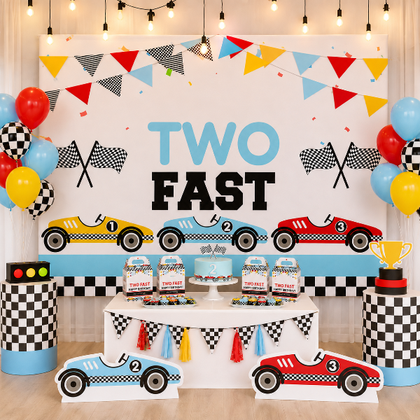 two fast theme birthday party decorations