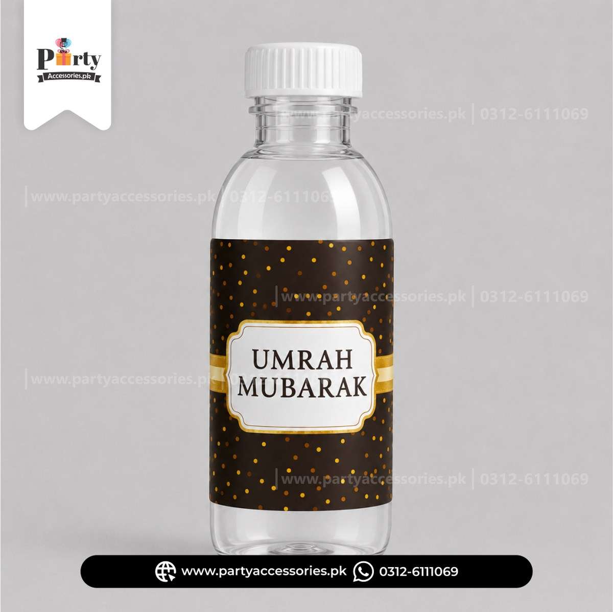 Umrah Tabaruk | Zam Zam bottle with lables | pack of 6