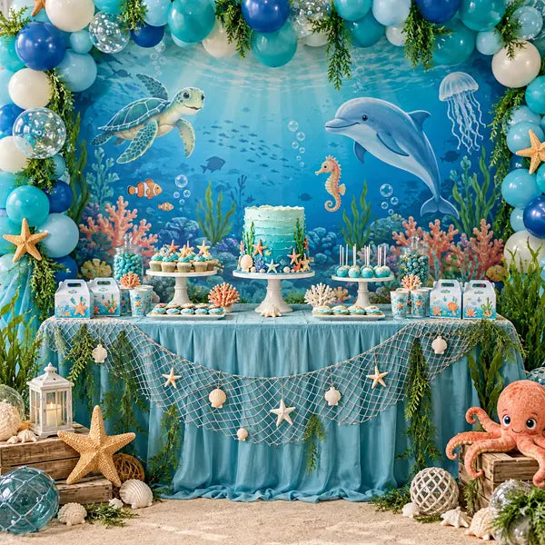 under the sea theme birthday party decorations 