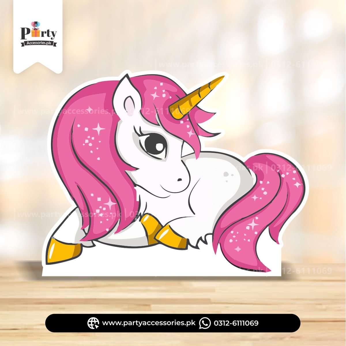 Unicorn table standing cutout