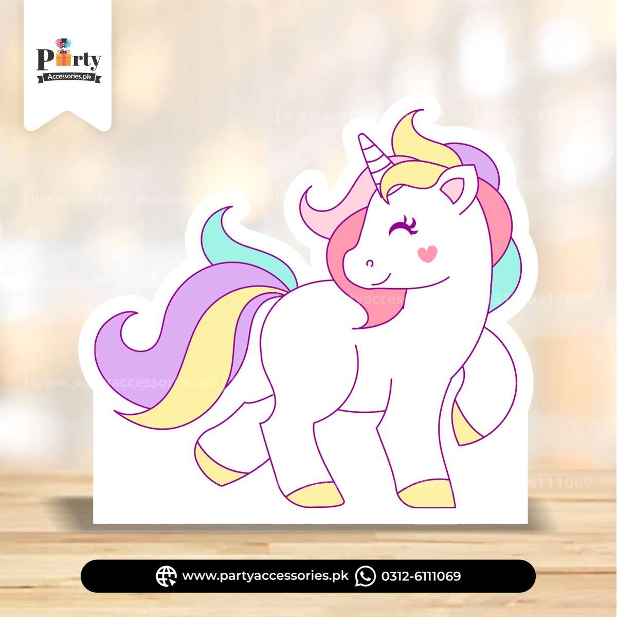 Unicorn Standing Cutout – Magical Birthday Party Decoration