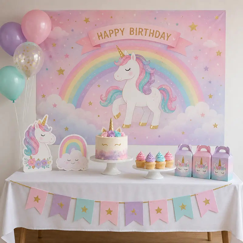 unicorn theme birthday party decorations 