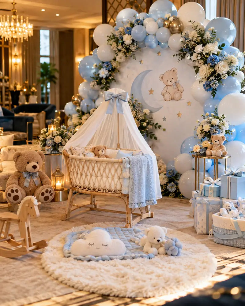 Welcome Baby celebration setup by PartyAccessories.pk