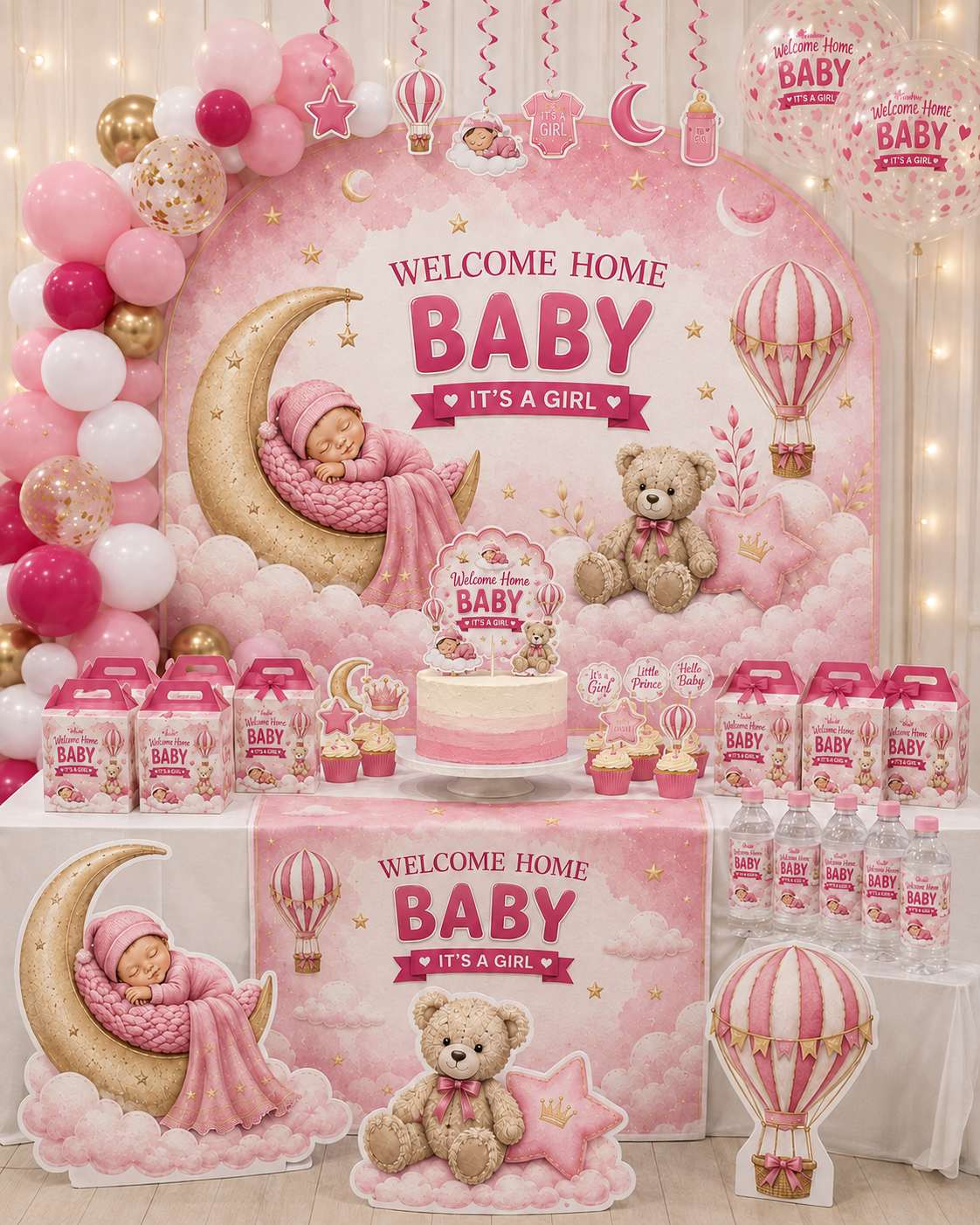 Welcome Baby decorations for baby girl