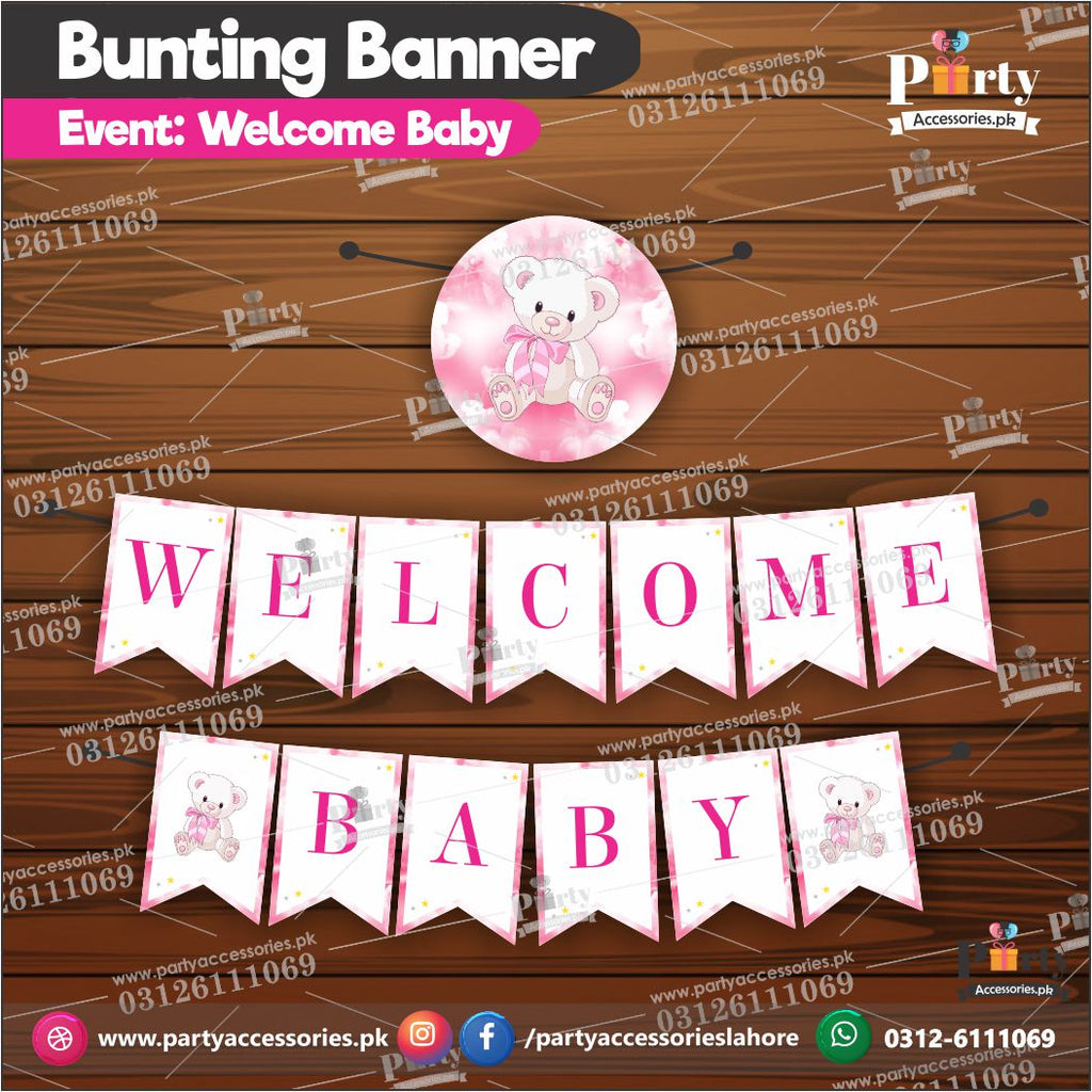 Welcome Baby Bunting banner pinterest ideas 