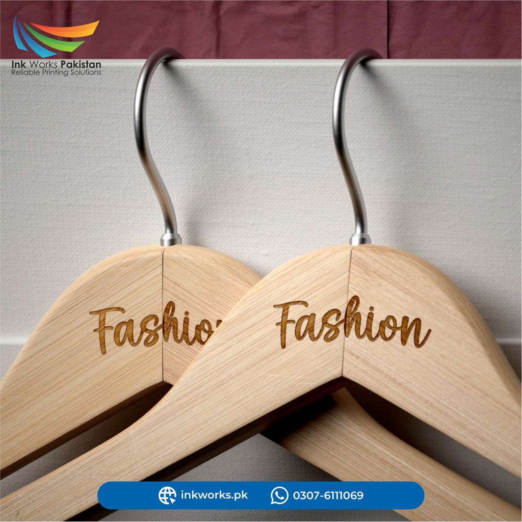 Personalized Engraved Wooden Hangers with your Brand Name or Logo