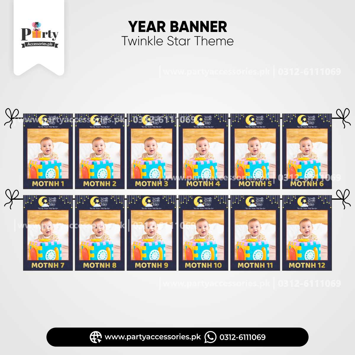 twinkle star theme customized year picture  banner 