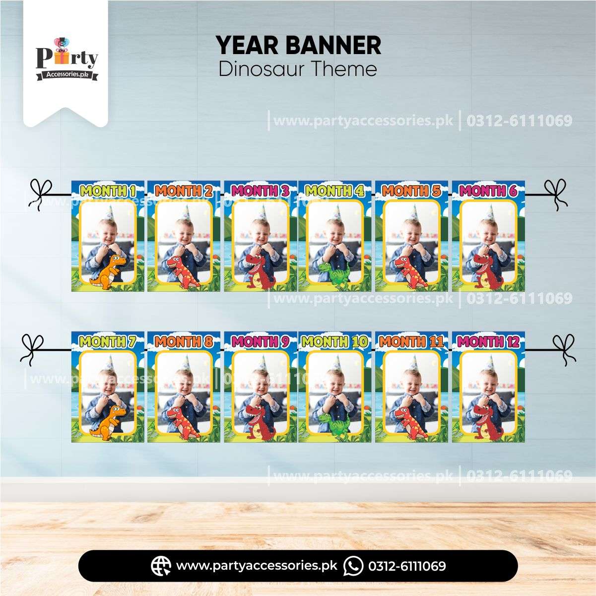 dinosaur theme customized year banner