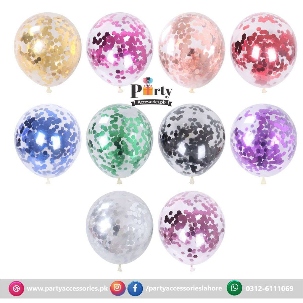 Confetti balloons bouquet
