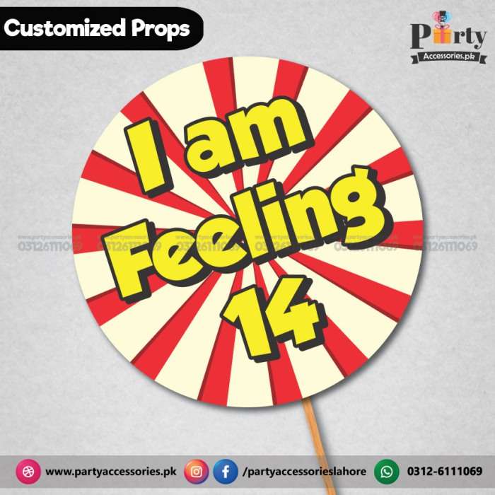 Customized Birthday photo prop feeling young