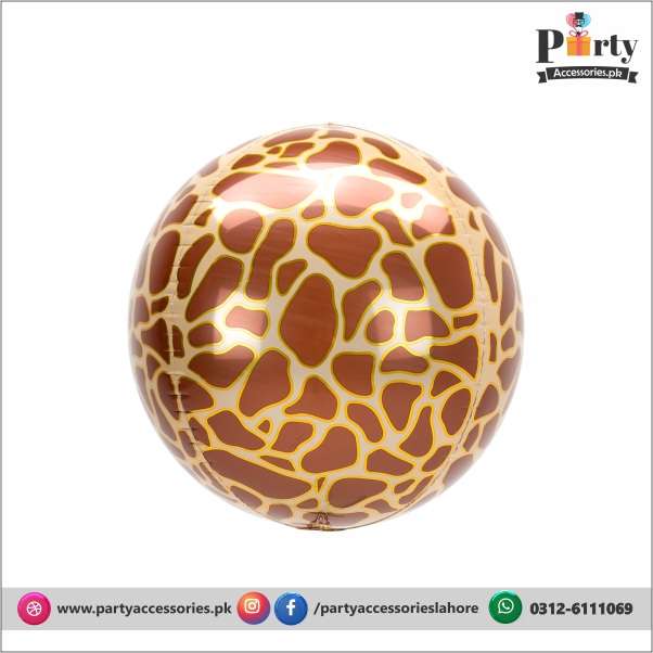 Jungle safari theme pattern foil balloons 