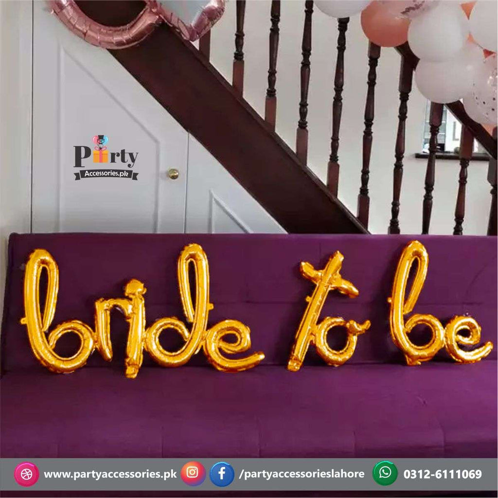 bride to be golden balloons