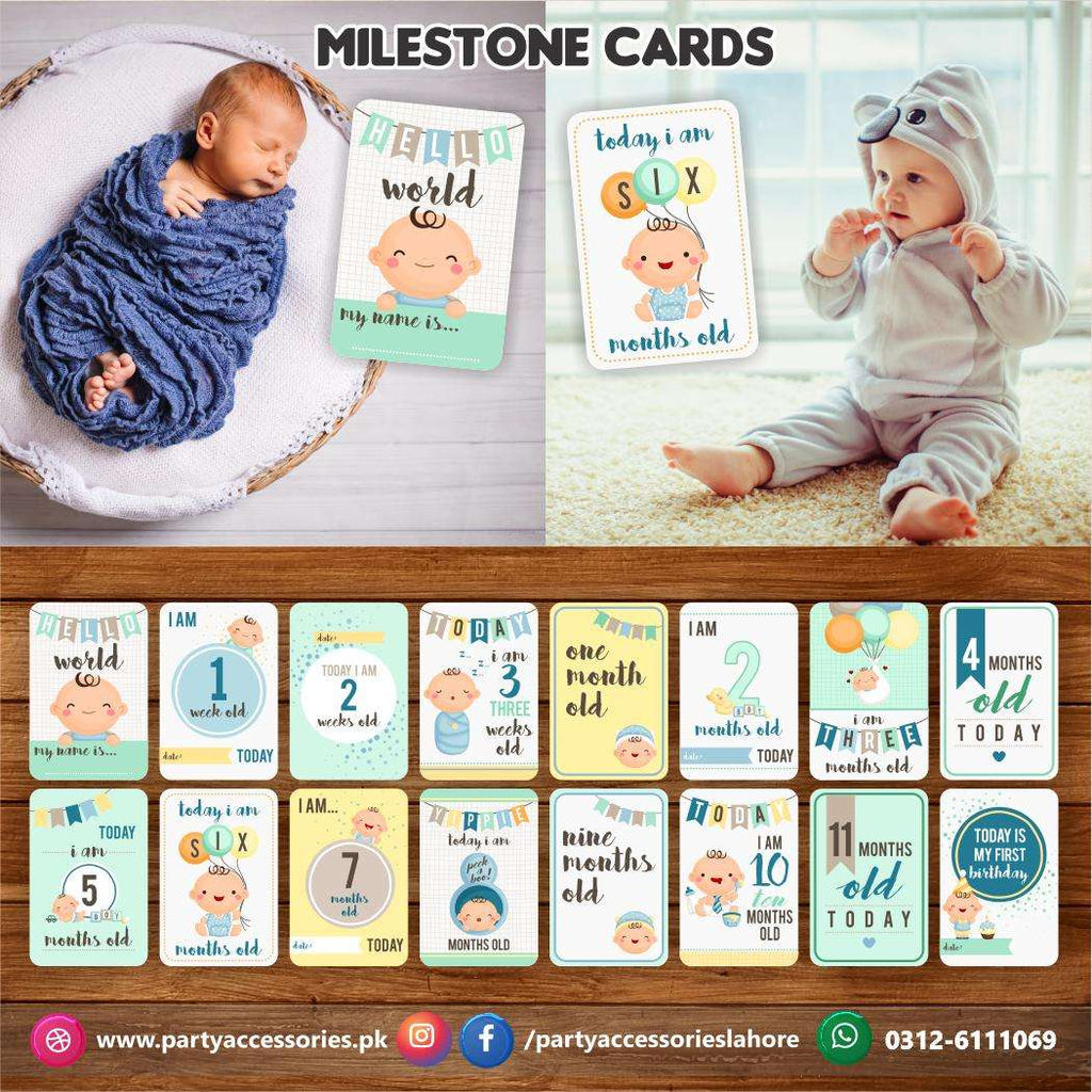 Baby milestone Photo cards set | New Born Photoshoot Baby Photo cards Gift