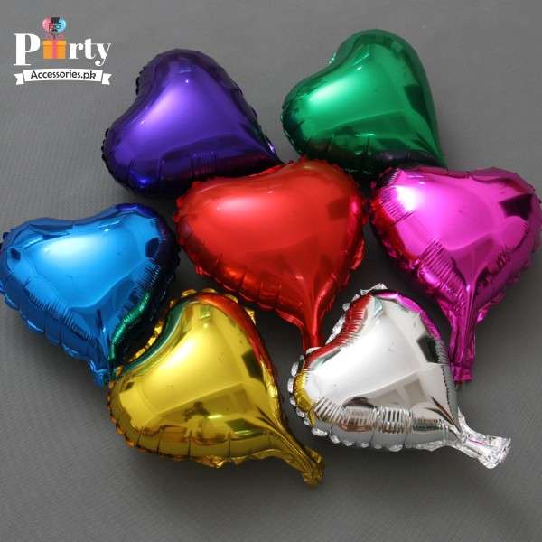 Heart Shape Metallic Foil Balloons