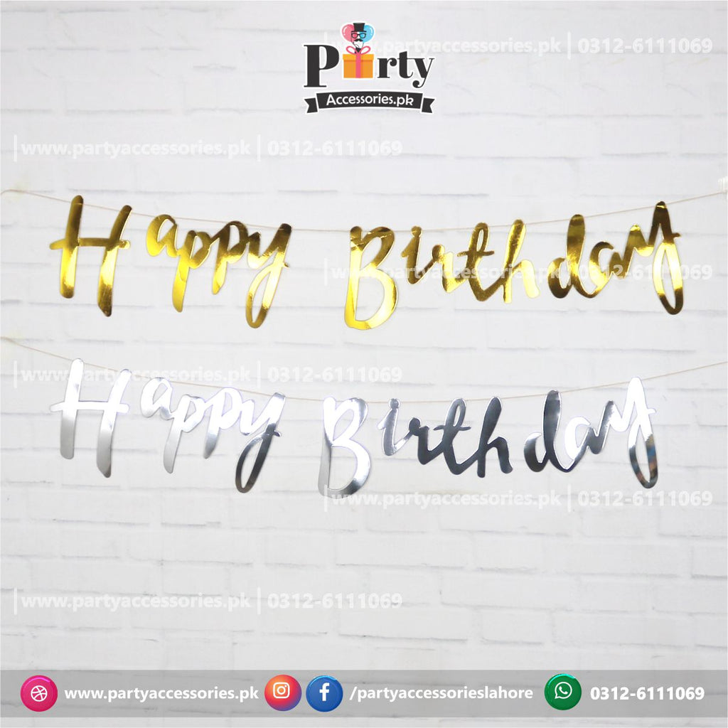 HAPPY BIRTHDAY☆ Gold Confetti Bunting Flags - View #3
