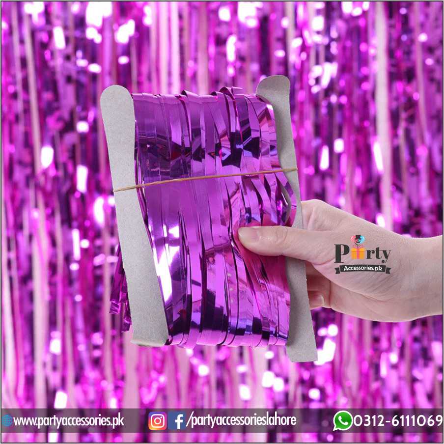 purple foil curtain