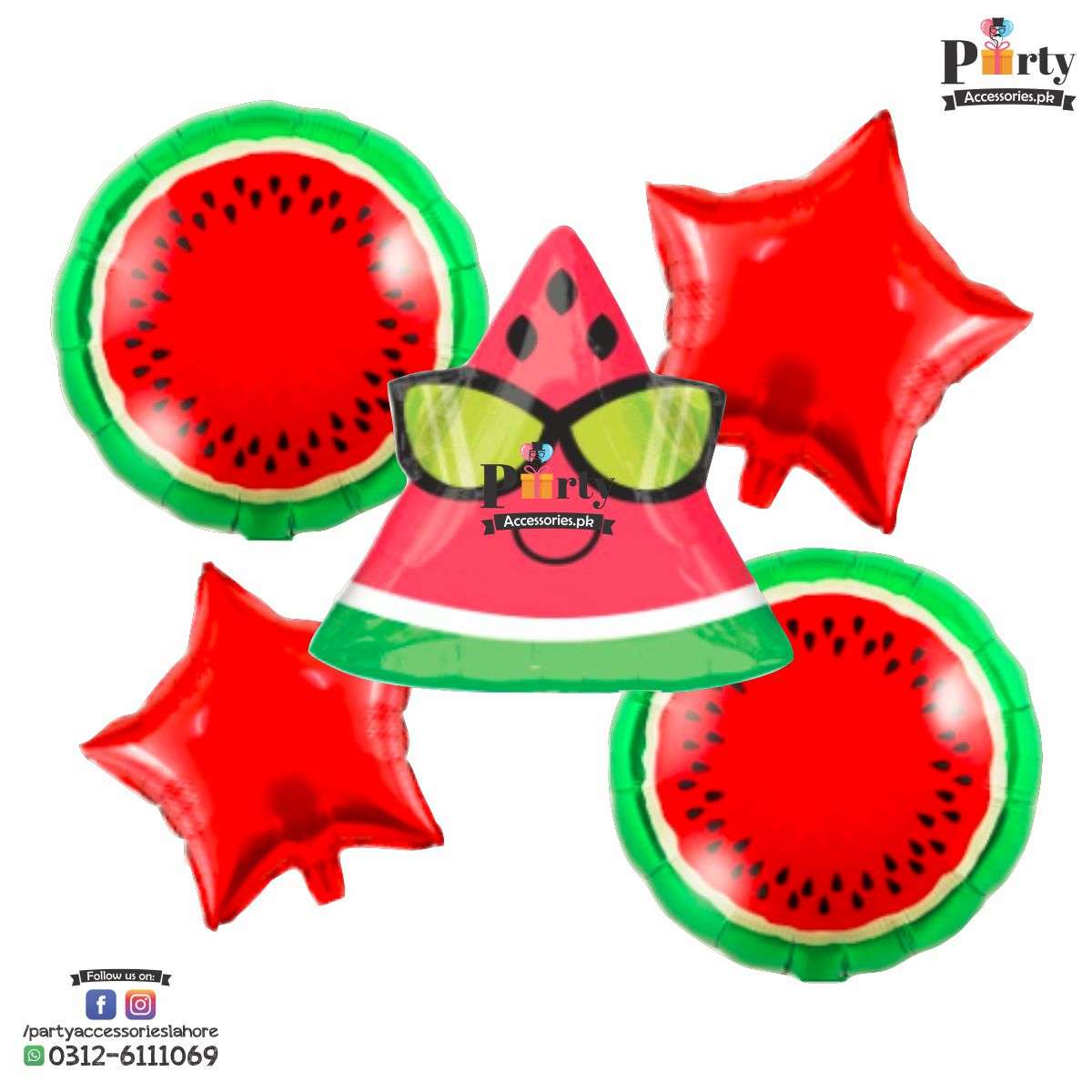 Tutti Fruiti themed birthday exclusive foil balloons 