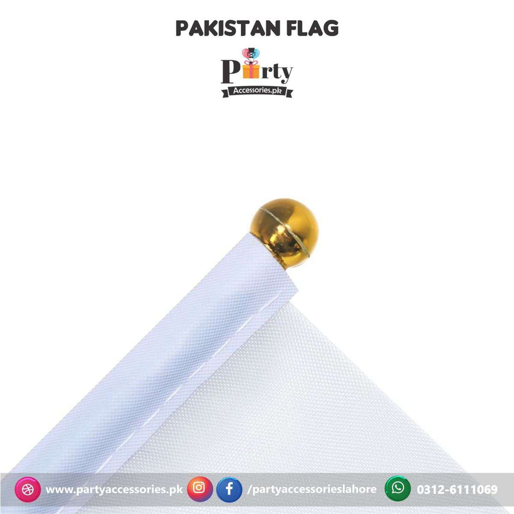 Pakistan Independence day celebrations hand flags 